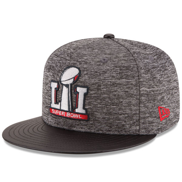 Super Bowl LI New Era Shadow Tech 59FIFTY Fitted Hat - Heathered Gray/Black